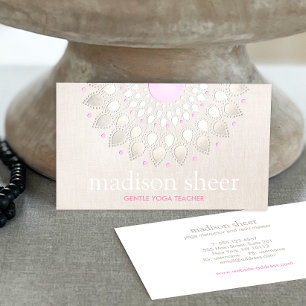 Elegant Ljus rosa Lotus Flower Visitkort