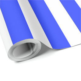 Elegant Ljus Royalblå Randigt Mönster Presentpapper