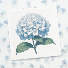 Elegant Ljusblå Hortensia Blommig Cocktail