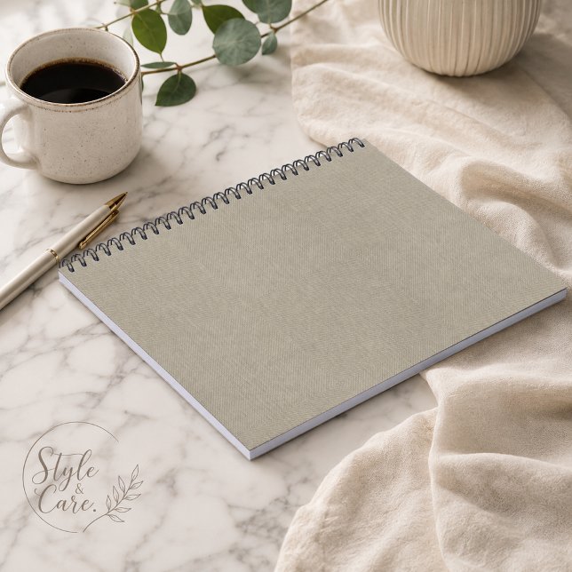 Elegant ljusgrå texturerad spiral fotoanteckningsb anteckningsbok (Elegant Light Gray Texture Spiral Photo Notebook)