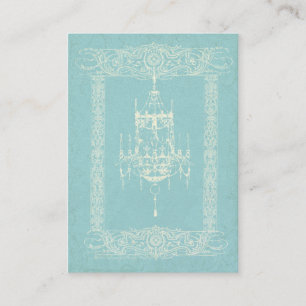 Elegant ljuskrona & Filigree beställnings- Visitkort