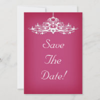 Elegant Ljuskrona Save The Date Bröllop
