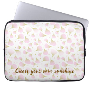 Elegant ljuspulver rosa anpassad offert laptop fodral