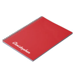 Elegant Ljusröd Minimalistisk Enkel Färg Anteckningsbok