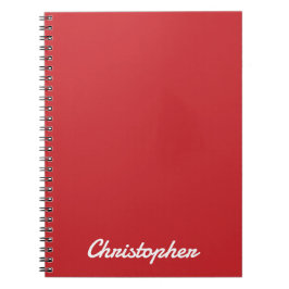 Elegant Ljusröd Minimalistisk Enkel Färg Anteckningsbok