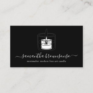 Elegant ljusstake illustrationsdesign visitkort