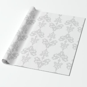 Elegant ljust grå och vit bröllopspresentpapper presentpapper