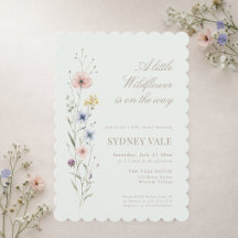 Elegant Ljust Grönblommig Små Vilda Blommor Bebise