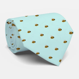 Elegant Ljust grönt Gult Bee Seamless Mönster Slips