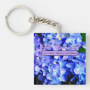 Elegant Ljust lila blommigt blått magenta vattenr