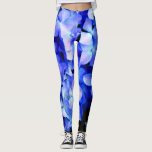 Elegant Ljust lila blommigt blått magenta vattenr Leggings
