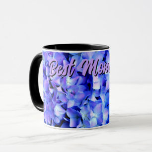 Elegant Ljust lila blommigt blått magenta vattenr Mugg
