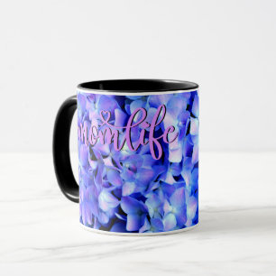 Elegant Ljust lila blommigt blått magenta vattenr Mugg
