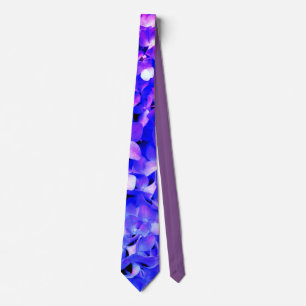Elegant Ljust lila blommigt blått magenta vattenr Slips