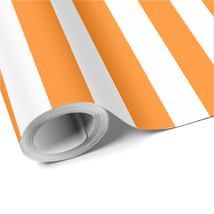 Elegant ljust orange och vit randig mönster presentpapper