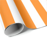 Elegant ljust orange och vit randig mönster presentpapper<br><div class="desc">Enkel ljust orange randigt omslagspapper - perfekt för födelsedagar och halloween.</div>