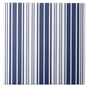 Elegant, lodrät, rand, marinblått, vitt kakelplatta