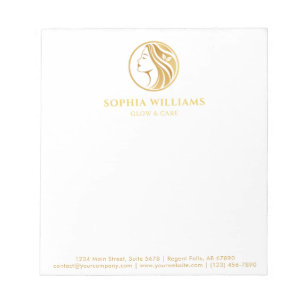 Elegant logotyp branding kontors memo pad anteckni