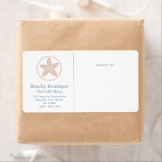 Elegant Logotyp Coastal Boutique Business Shipping Fraktsedel