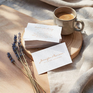 Elegant-logotyp, enkel chic, modernt grått linen visitkort