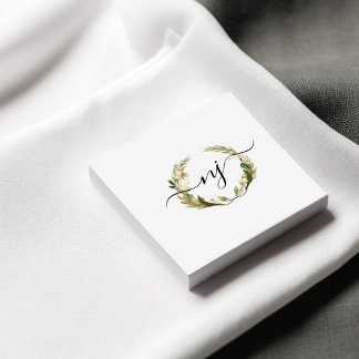 Elegant Logotyp för vattenfärg Kalligrafi för utan Fyrkantigt Visitkort