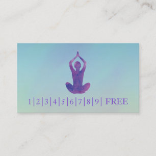 Elegant logotyp för vattenfärgYOGAinstruktör Visitkort