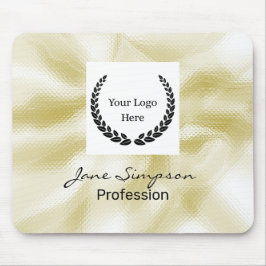Elegant logotyp guld textur musmatta