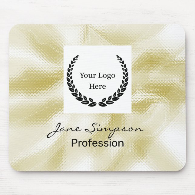 Elegant logotyp guld textur musmatta (Framsidan)
