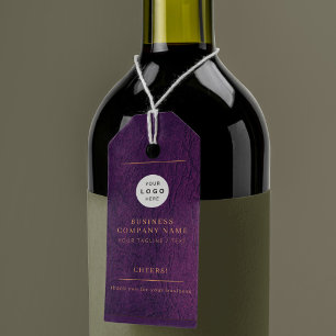 Elegant logotyp personlig fuskar vin flaska presentetikett