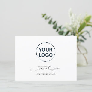 Elegant Logotyp Social Media Tack Calligraphy Kort