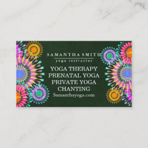 Elegant Logotyp Yoga Meditation Lotus Flowers Visitkort