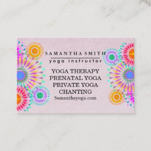 Elegant Logotyp Yoga Meditation Lotus Flowers Visitkort