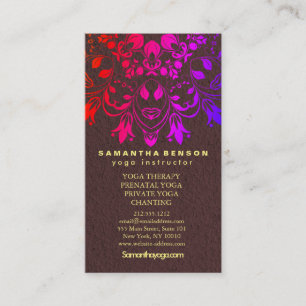 Elegant Logotyp Yoga Meditation Lotus Flowers Visitkort