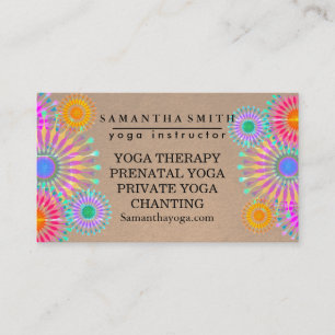 Elegant Logotyp Yoga Meditation Lotus Flowers Visitkort