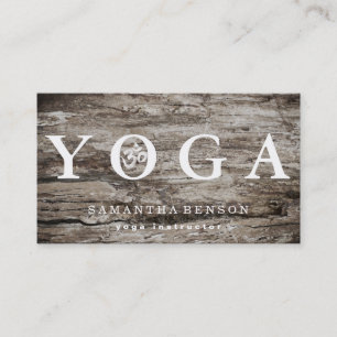 Elegant Logotyp Yoga Meditation Wood Visitkort