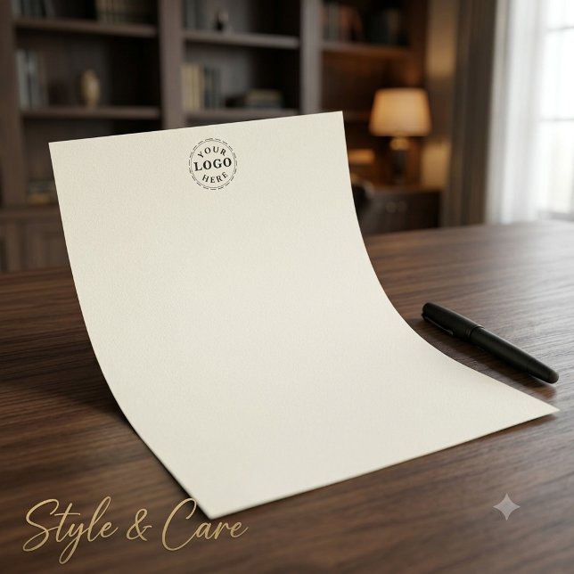 Elegant logotypbrevpapper för chic kontor Pa Brevhuvud (Elegant Custom Logo Mark Letterhead Chic Office Papers)
