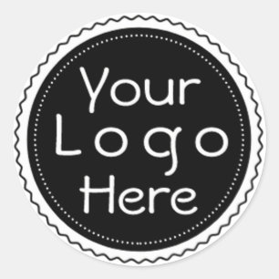 Elegant Logotypen här Klassisk rund etikett