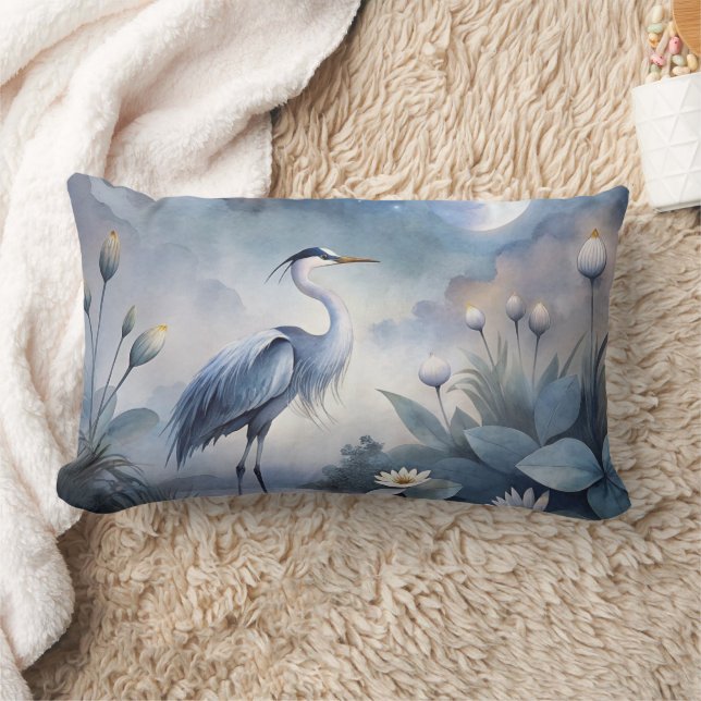 Elegant Long-legged Crane Lumbarkudde (Filt)