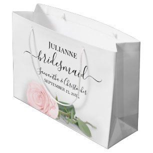 Elegant Long Stemmed Rosa ros Bridesmaid Bröllop