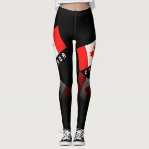 Elegant lönnlövKanada flagga Leggings