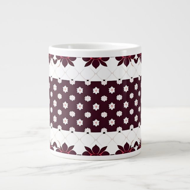 Elegant Lotus Blommig Blomning Sinnesro Jumbo Mugg (Framsidan)