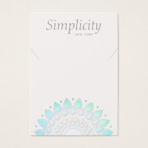 Elegant Lotus Blommigt Necklace Visning Card Visitkort