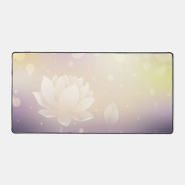 Elegant Lotus Bloom Desk Mat