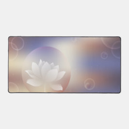 Elegant Lotus Bloom Desk Mat