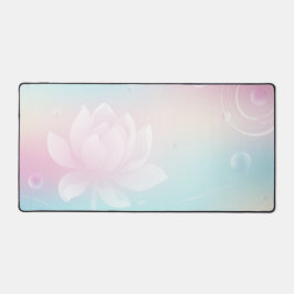 Elegant Lotus Bloom Desk Mat