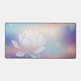 Elegant Lotus Bloom Desk Mat