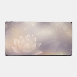 Elegant Lotus Bloom Desk Mat