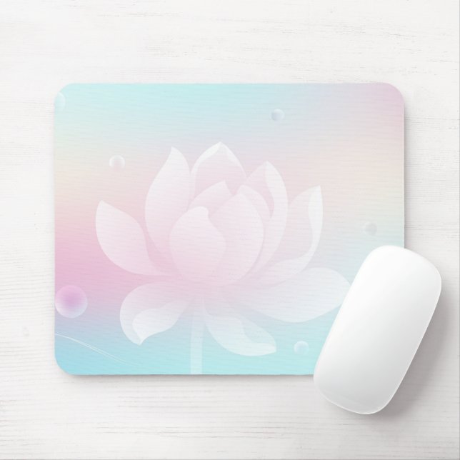Elegant Lotus Bloom Soft Gradient Mouse Pad Musmatta (Med mus)