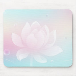 Elegant Lotus Bloom Soft Gradient Mouse Pad Musmatta