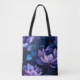Elegant Lotus Bloom Tote Bag Tygkasse